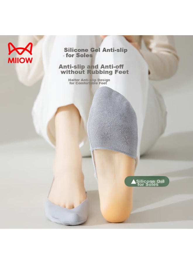 MIIOW Miiow Invisible Socks For Women, Summer Thin Ice Silk Invisible Socks, Non-slip High Heel Shoes, Half-calf Socks, Sandal Socks  - Image 5
