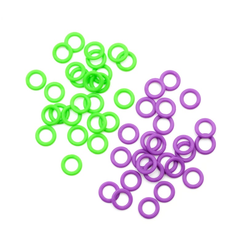 Clover Soft Stitch Ring Markers, Multicoloured, 5" Height, 2.6" Length, 0.2" Width - Image 2