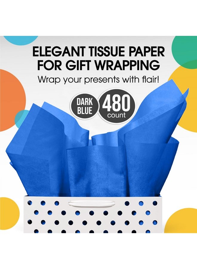 Crown Display 480 Sheets Bulk Dark Blue Tissue Paper - 15" x 20" Packing Paper Sheets for Moving - 10lb Wrapping Paper - Newsprint Paper for Packing, Gift Wrapping, Moving Supplies & Protecting Crown Display  - Image 4