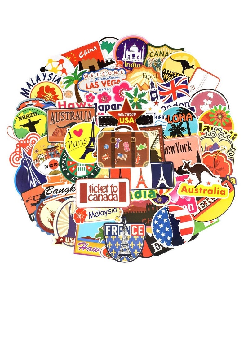 Excefore (100pcs) Waterproof Stickers Pack for Fashion Laptop Decals Water Bottle Cars Motorcycle Bicycle Bumper Skateboard Luggage Phone Case DIY Decoration Logo Books - Image 1