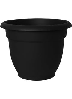 Bloem Ariana Weather Resistant Self-Watering Plastic Planter Black 8 Inch 20-56908  - Image 1