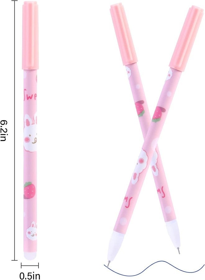 APCATIO Latest Premium Erasable Gel Pens With Attached Magic Wipe Eraser|0.5 Mm Pen|Cute Erasable Pens With Eraser |Gifts For Students|Office Stationery|(Pack Of 12) - Image 3