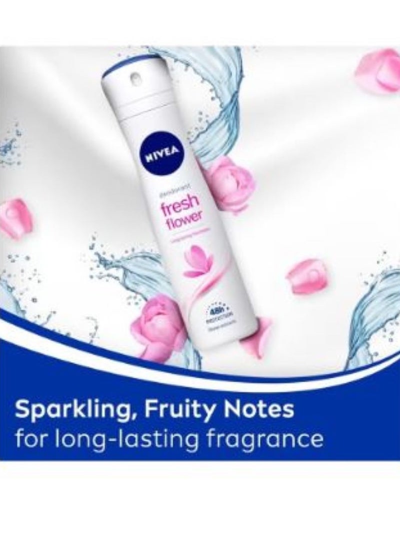Nivea Nivea Fresh Flower Deodorant Spray for Women 150 ml - Image 2
