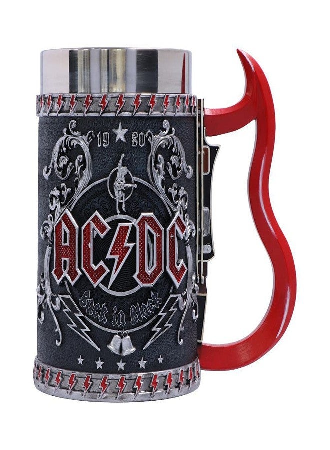 Nemesis Now Hard Rock Tankard, Hand-Painted Resin Beer Mug with Removable Insert, Metal Band Collectible Merch and Gift for Fans, 16cm - ACDC Back in Black - Image 1
