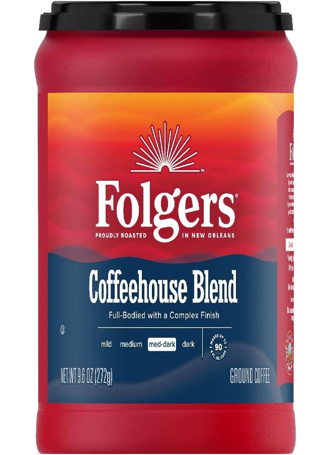 Folgers Folgers Coffeehouse Blend Medium Dark Roast Ground Coffee, 9.6 Ounces (Pack of 6)  - Image 2