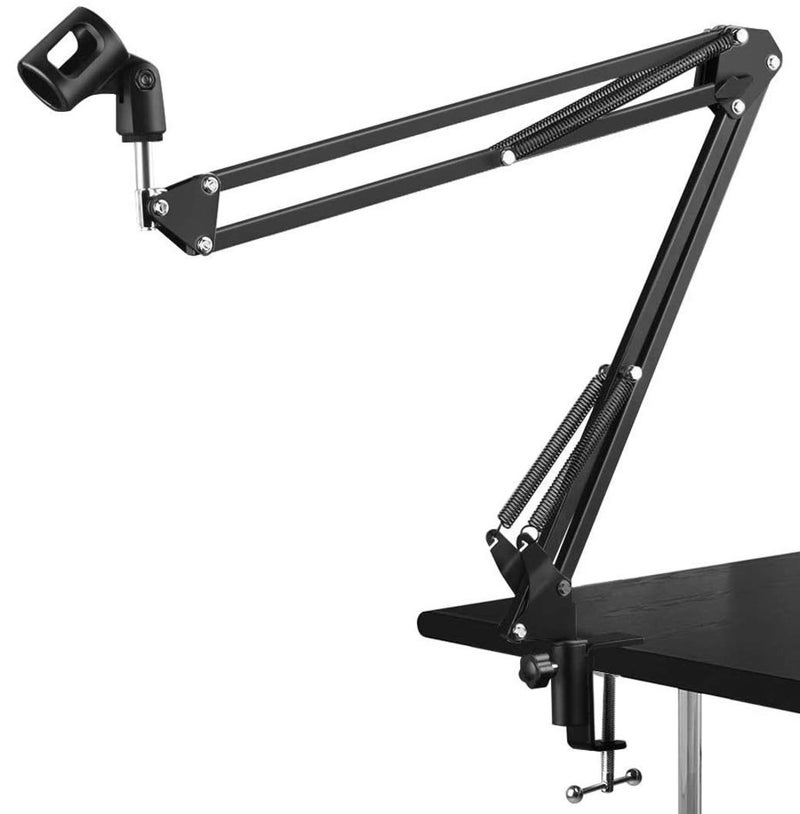 Bulfyss Professional Recording Microphone Stand Suspension Scissor Arm For Dynamic and Condenser Mic (Black) - Image 1