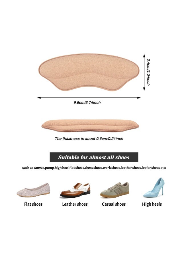 Chabeia Heel Grips Liner Cushions Inserts for Loose Shoes, Pads Snugs for Shoe Too Big Men Women, Filler Improved Shoe Fit and Comfort, Prevent Heel Slip and Blister (4 Pcs )(Black) - Image 2