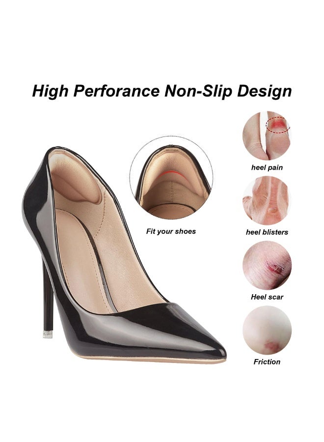 Chabeia Heel Grips Liner Cushions Inserts for Loose Shoes, Pads Snugs for Shoe Too Big Men Women, Filler Improved Shoe Fit and Comfort, Prevent Heel Slip and Blister (4 Pcs )(Black) - Image 4