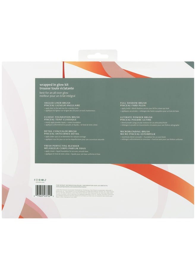 Ecotools Limited Edition Wrapped In Glow Makeup Brush & Sponge Kit, Makeup Blender & Face Brushes, Seamless Application and Buildable Coverage, Eco-Friendly Makeup Tools, 7 Piece Holiday Gift Set - Image 5