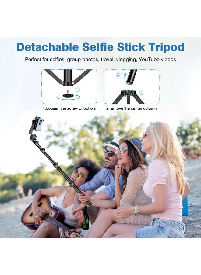 Victiv 70" Phone Tripod with Remote & Holder, Portable Cell Phone Stand, Selfie Stick for Video Recording, Compatible with iPhone 14/13 Pro Max/Android/Camera - Image 3