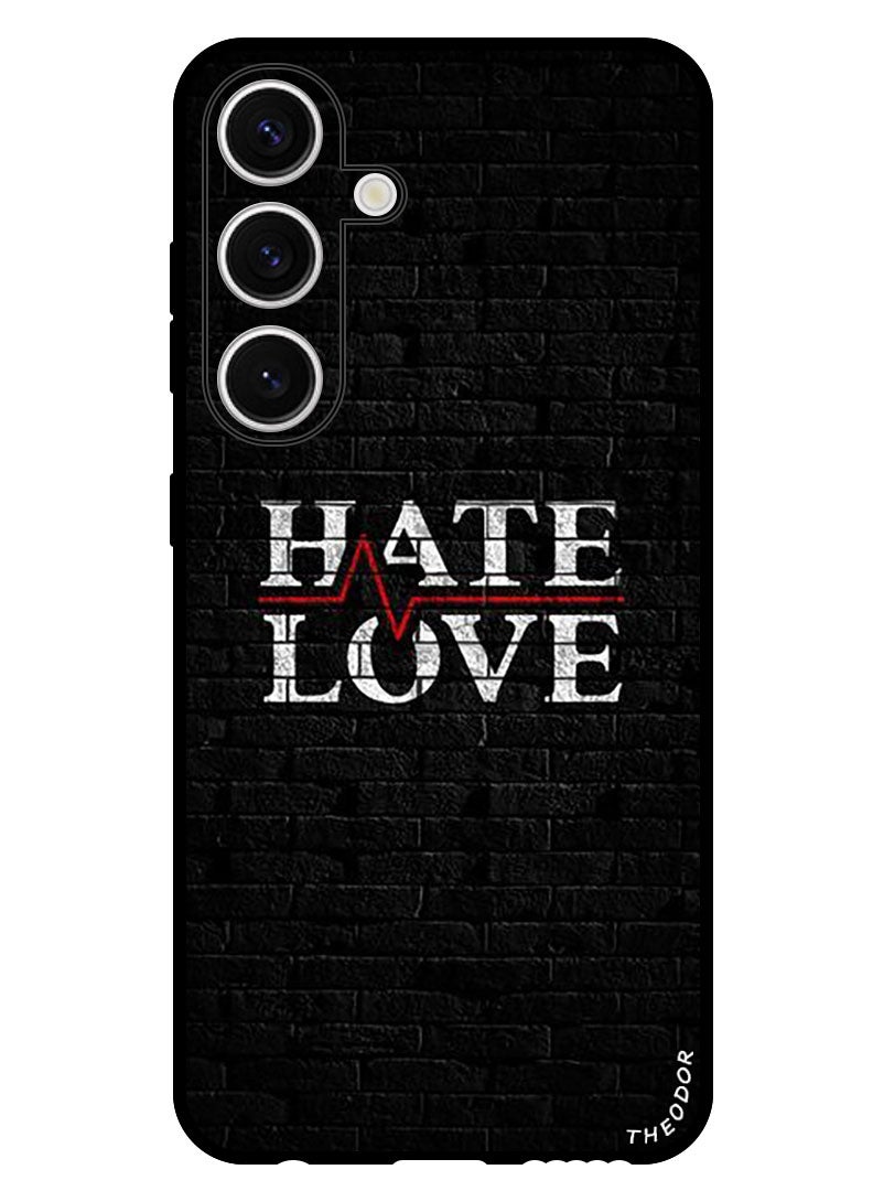 Theodor Protective Case Anti Scratch Shock Proof Bumper Cover For Samsung Galaxy S24 Plus Hate Love - Image 1