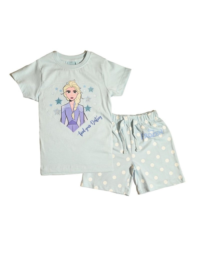 Disney FROZEN GIRLS T-SHIRT & SHORT SET‬ - Image 1