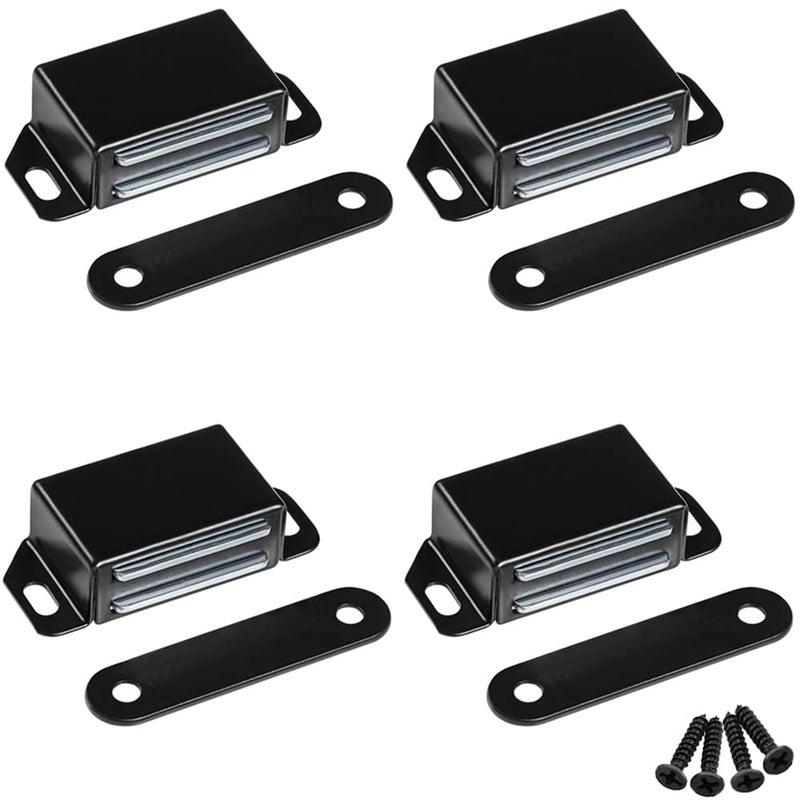 Wooch Magnetic Door Catch - 30Lb High Magnetic Stainless Steel Heavy Duty Catch For Kitchen Bathroom Cupboard Wardrobe Closet Closures Cabinet Door Drawer Latch (2.1 In Silver 4-Pack)