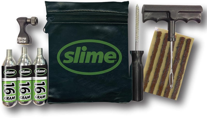 Slime طقم إصلاح وضخ الإطارات 20240، إطارات بدون أنبوب، إصلاح طارئ للثقب للمقطورات والدراجات الرباعية، سريع وسهل، يحتوي على مضخة صغيرة - Image 2