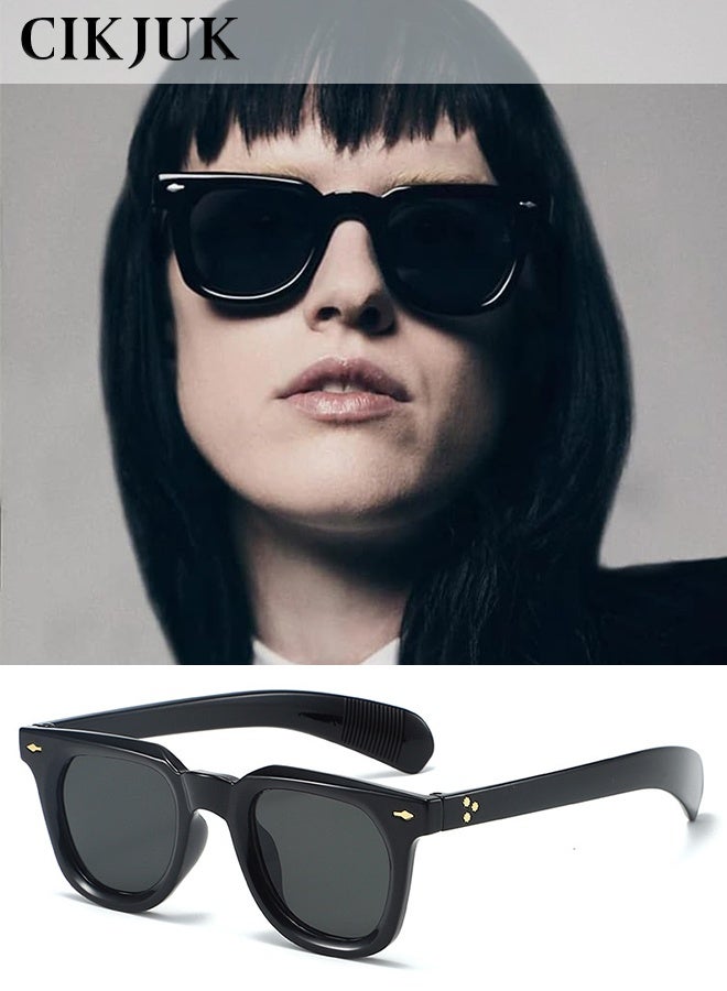 CIKJUK Square Sunglasses Women Men Classic Thick Frame Men's Women's Sunglass UV400 Protection Sun Glasses Cool Shades Daily Sun Glas - Image 1