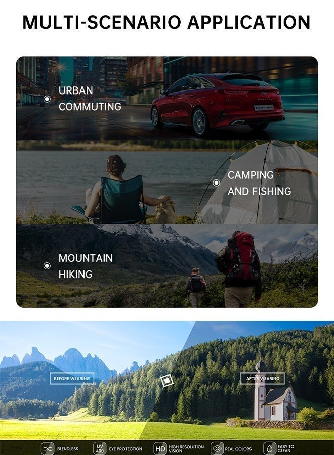 CIKJUK Square Sunglasses Women Men Classic Thick Frame Men's Women's Sunglass UV400 Protection Sun Glasses Cool Shades Daily Sun Glas - Image 4