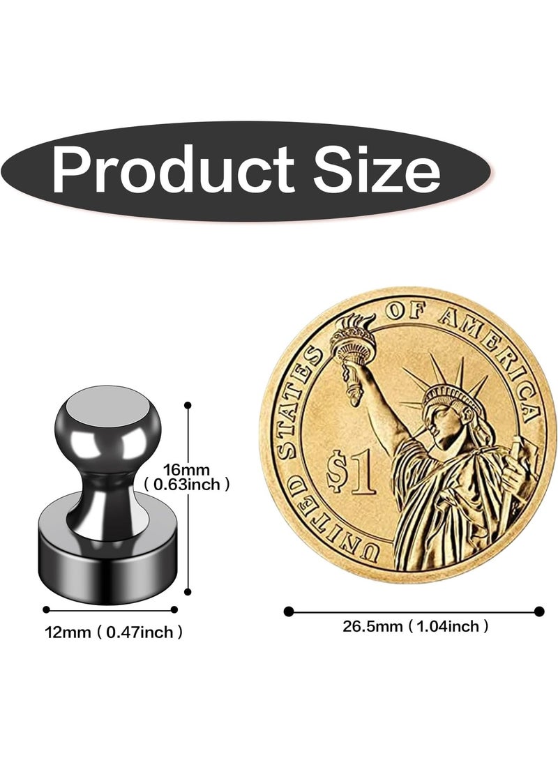 general Fridge Magnets 12Pcs Refrigerator Whiteboard Small Strong Magnet Classroom Kitchen Accessories Decorative Locker Set Decor Must Haves Office Calendar Refrigerador Magnetic Cute Crafts Black - Image 3