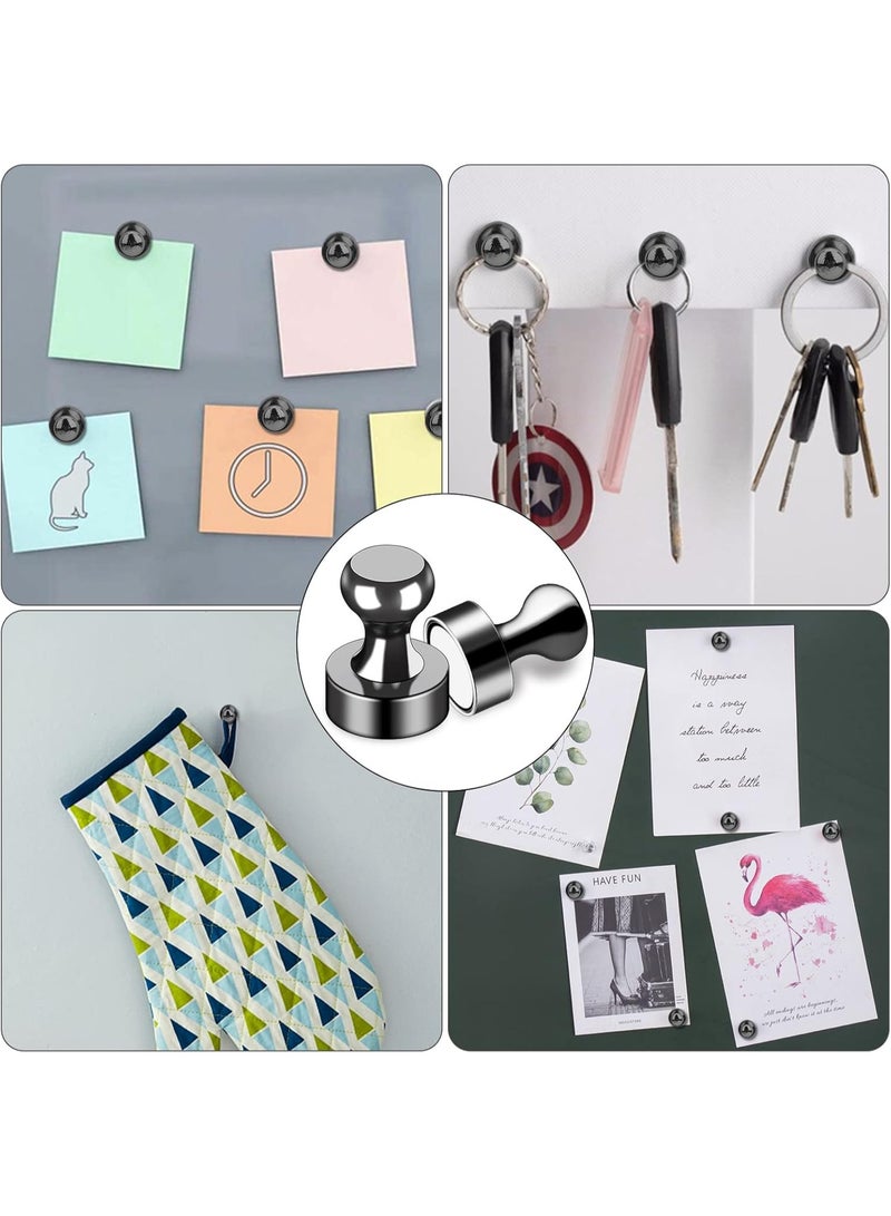 general Fridge Magnets 12Pcs Refrigerator Whiteboard Small Strong Magnet Classroom Kitchen Accessories Decorative Locker Set Decor Must Haves Office Calendar Refrigerador Magnetic Cute Crafts Black - Image 5