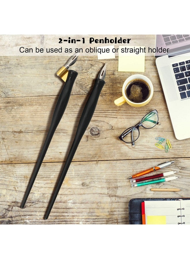 زنون مجموعة أقلام الخط المائل تتضمن 2 في 1 قلم الخط المائل أو حامل القلم المستقيم مع 8 قطع مناقير بديلة (مجموعتان) - Image 4