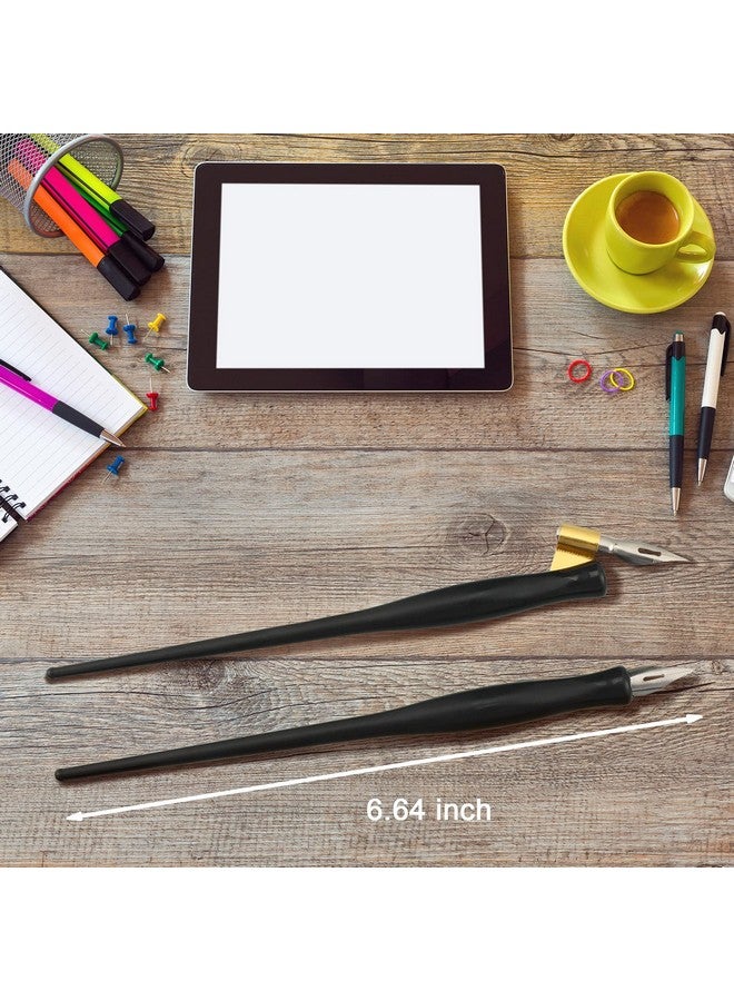 زنون مجموعة أقلام الخط المائل تتضمن 2 في 1 قلم الخط المائل أو حامل القلم المستقيم مع 8 قطع مناقير بديلة (مجموعتان) - Image 5