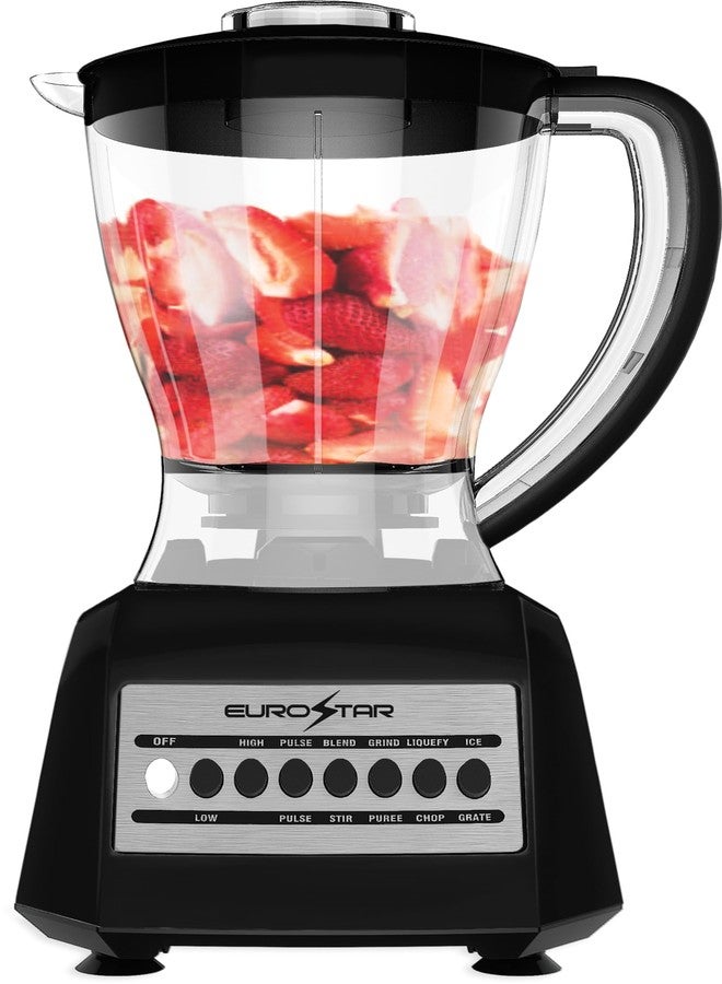EUROSTAR EBL820BK 450W 10-Speed Plastic Jar Blender, Black - Image 1