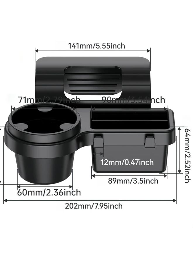 Multifunctional Car Door Organizer ABS Storage Box with Hanging Bag Phone Holder Cup Holder - Image 5