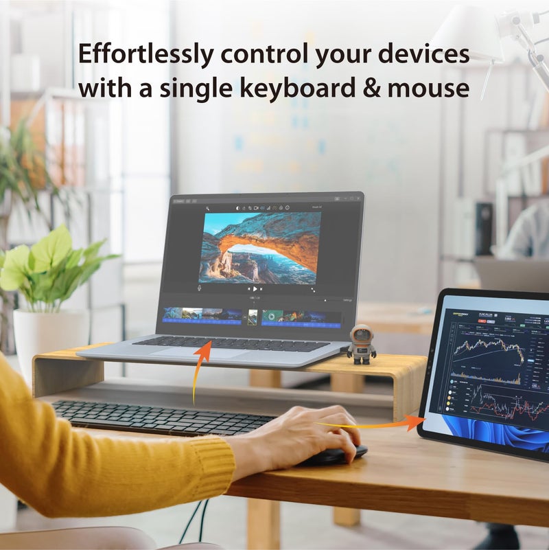 j5create AeroDrop CrossLink Wireless Dongle - Instant Share Files, Photos, Keyboard, Mouse, and Screen Between iPhone/iPad/Android and Windows Computer (JUAW22) - Image 5