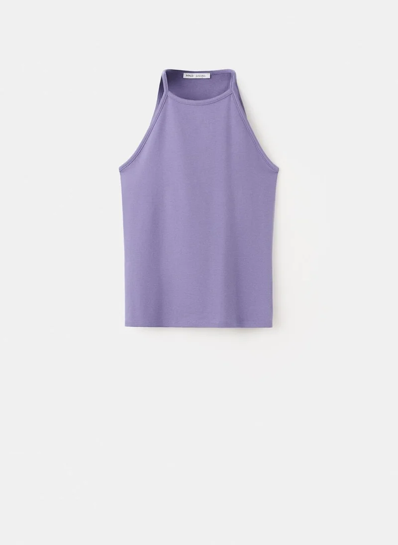 Mango 68-MALVA Halter Cotton Top for Women | Best Price UAE