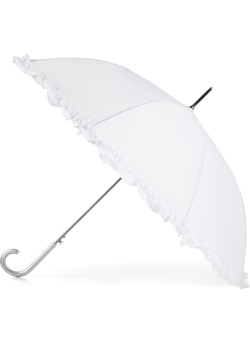 Totes - totes Womens Auto Open Ruffle Stick Umbrella 2 pack - Image 1