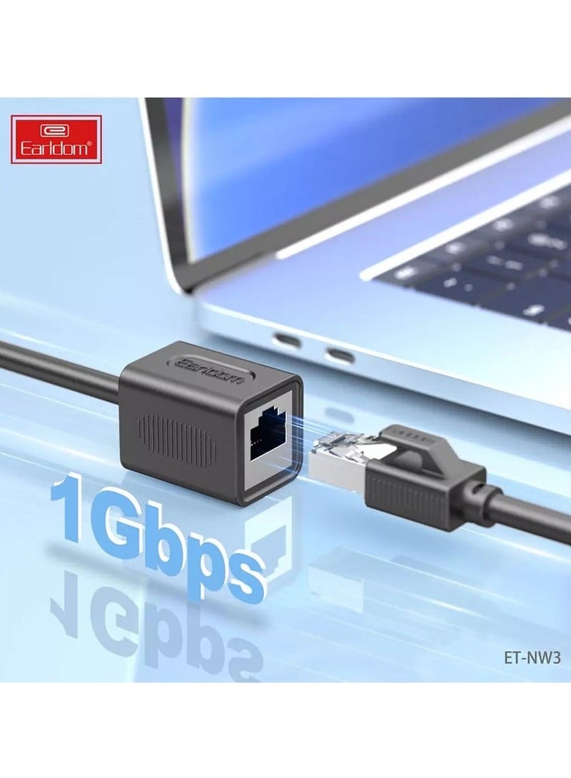 Earldom ET-NW3 Cat 8 Network Extension Adapter | 2000MHz Bandwidth | Ultra-Fast 40Gbps Speed | 1M Length | Universal Compatibility | High-Performance Ethernet Extender  - Image 3