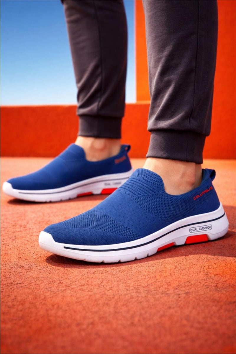 Columbus Men's Plasma Sports Running Shoe (R.Slate/Orange, Numeric_9) - Image 3