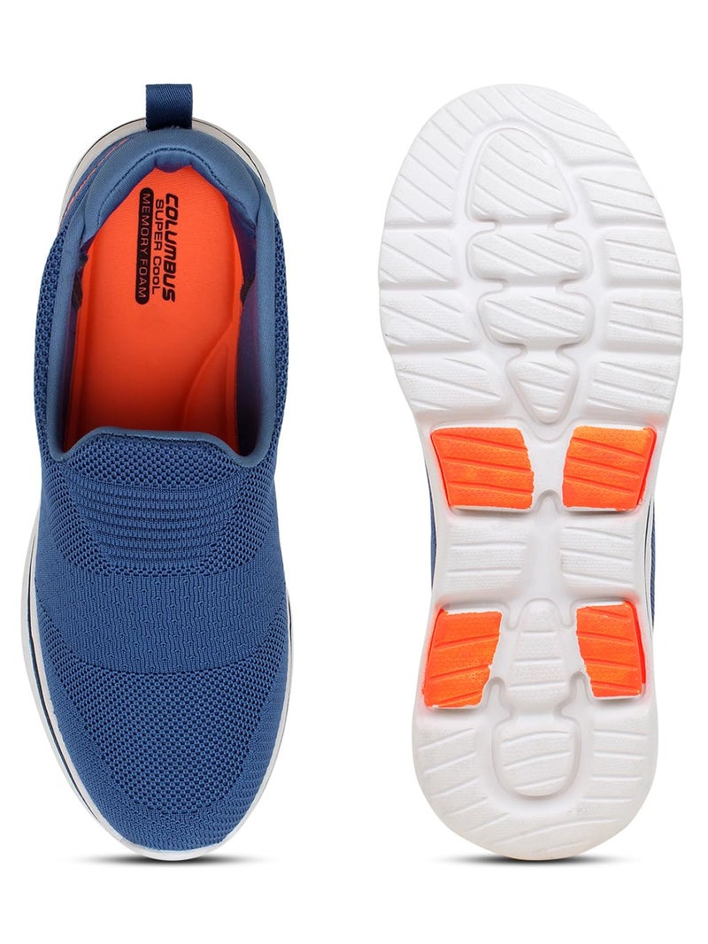 Columbus Men's Plasma Sports Running Shoe (R.Slate/Orange, Numeric_9) - Image 5