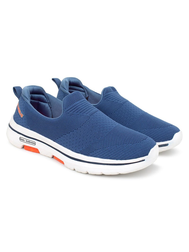 Columbus Men's Plasma Sports Running Shoe (R.Slate/Orange, Numeric_9) - Image 1