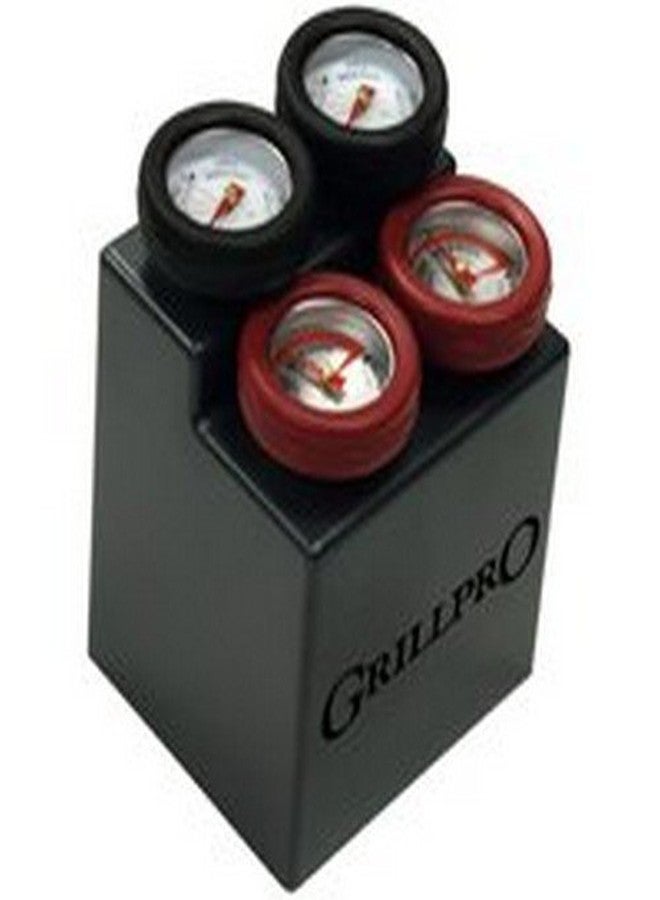 غريلبرو مجموعة شولبرو 11381 من 4 موازين حرارة صغيرة للحوم مع إطار، أسود - Image 4