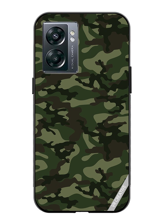 VR CREATIVE Protective Case Cover For Oppo A57 5G Camouflage Green Design Multicolour  - Image 1