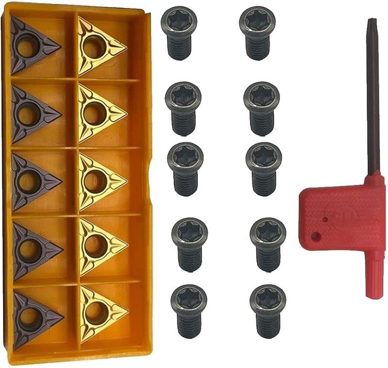 TCMT32 51 Carbide Inserts 10 Pack With Wrench For STFCR16 Turning Holder Semi Finishing - Image 2