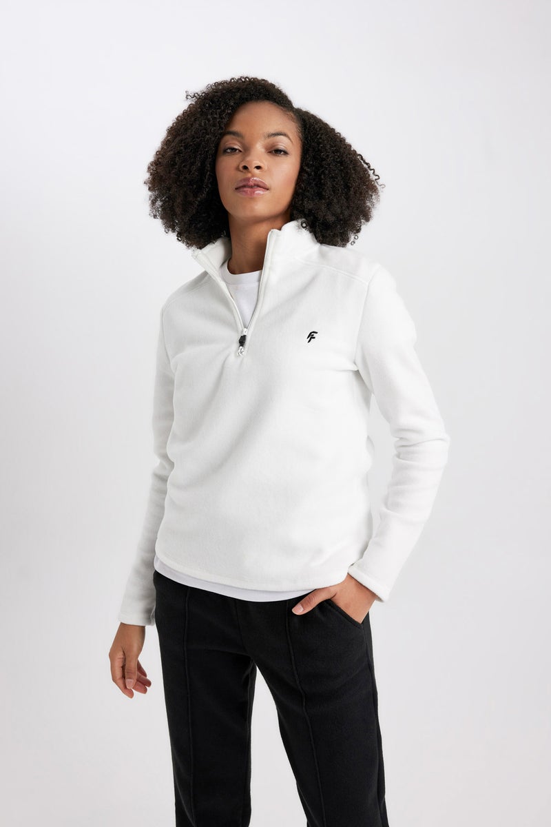 DeFacto Woman DeFactoFit Standard Fit Fleece Sweatshirt - Image 4