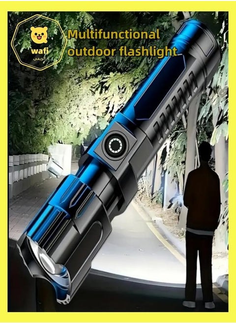 Features Outdoor Flashlight, Led Remote Telescopic Zoom Flashlight, Plastic Usb Rechargeable Flashlight