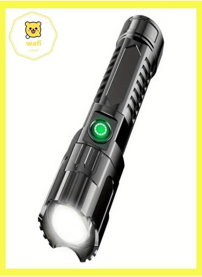Features Outdoor Flashlight, Led Remote Telescopic Zoom Flashlight, Plastic Usb Rechargeable Flashlight