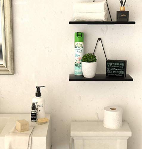 J JACKCUBE DESIGN Farmhouse Vintage Decorative Wood Bathroom Signs Decor  Classic Rustic Wooden Box Stand Up Wall Home Decor  Your Prayers and Wash Your Hands  Blue  White Letters- MK684A - Image 2