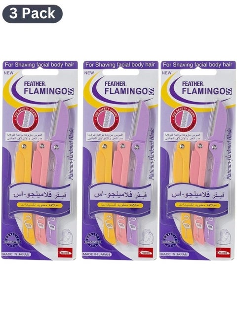 9 Piece Flamingo Ladies Razor For Facial And Body Hair