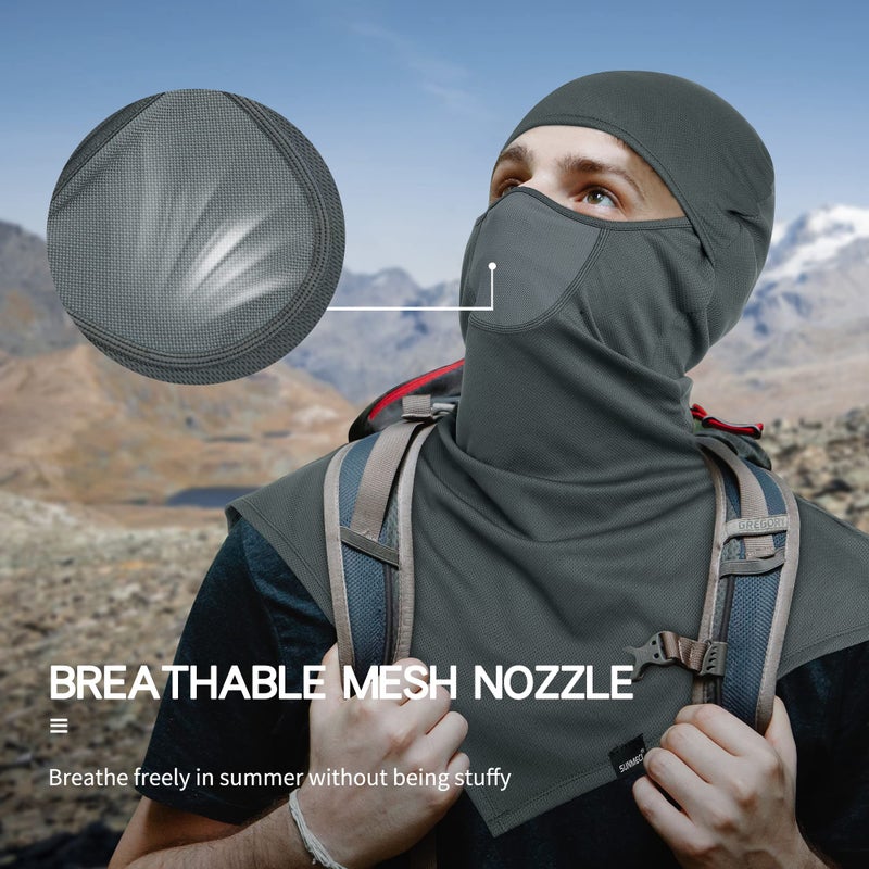 SUNMECI Balaclava - Summer Sun Protection Motorcycle Fishing Sun mask Breathable Windproof Long Face Mask for Men Women  - Image 3