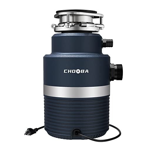 Chooba Garbage Disposal 1HP, Food Waste Disposal Continuous Feed, Garbage Disposal with Power Cord,Navy Blue… - Image 1