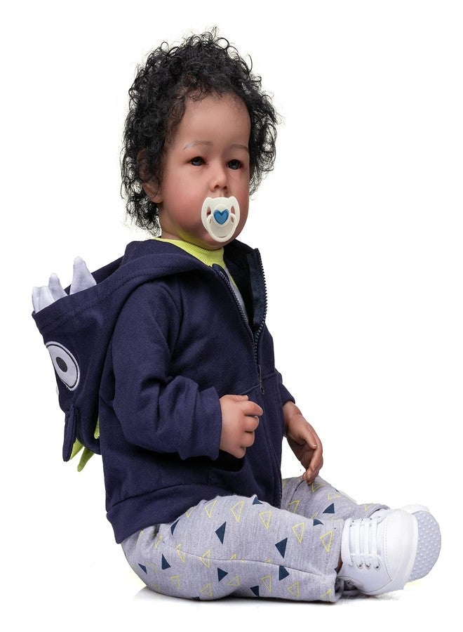 iCradle Reborn Baby Dolls Boy Black Biracial African American Realistic Newborn Baby Dolls Lifelike Ethnic Silicone Reborn Toddler Doll Toy Accessories Gift for Collection & Kids Age 3+ - Image 5