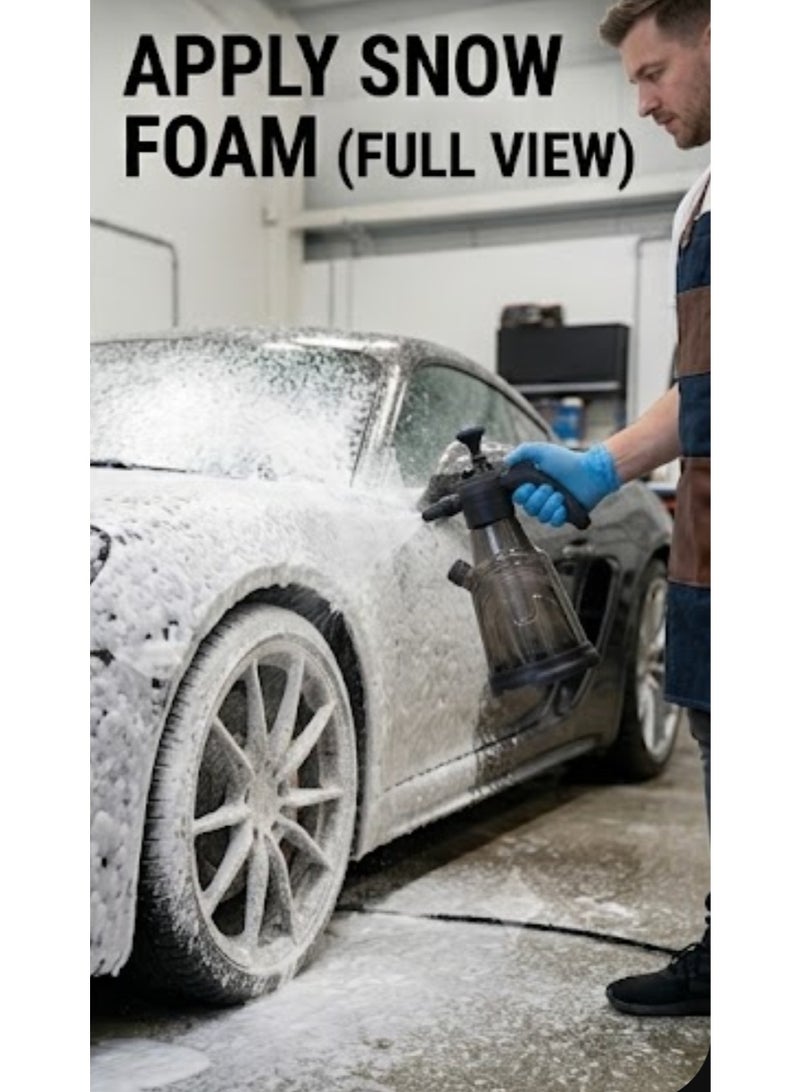 2.3L Manual Compression Foam Sprayer, Heavy-Duty Pump Pressure Washer for Car Detailing and Home Cleaning - Image 4