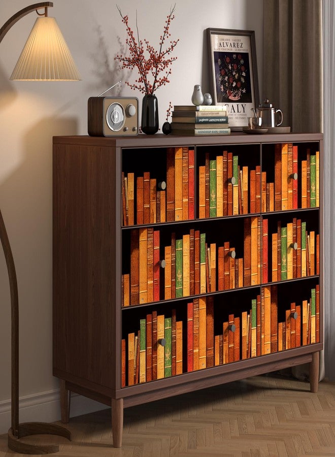 ReWallpaper ورق حائط ReWallpaper بتصميم كتب عتيقة، قابل للتقشير واللصق، مقاس 17.5 بوصة × 10 أقدام، ورق حائط أكاديمي داكن، برتقالي محروق، ورق حائط لاصق ذاتي، خلفية ديكورية لرفوف الكتب القديمة لغرفة النوم وغرفة الأطفال - Image 5