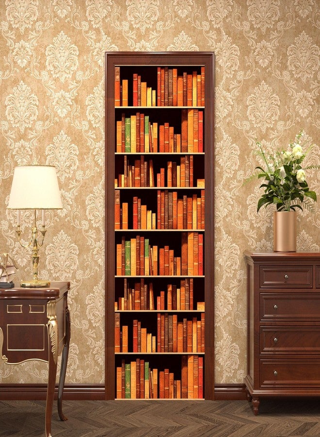 ReWallpaper ورق حائط ReWallpaper بتصميم كتب عتيقة، قابل للتقشير واللصق، مقاس 17.5 بوصة × 10 أقدام، ورق حائط أكاديمي داكن، برتقالي محروق، ورق حائط لاصق ذاتي، خلفية ديكورية لرفوف الكتب القديمة لغرفة النوم وغرفة الأطفال - Image 3