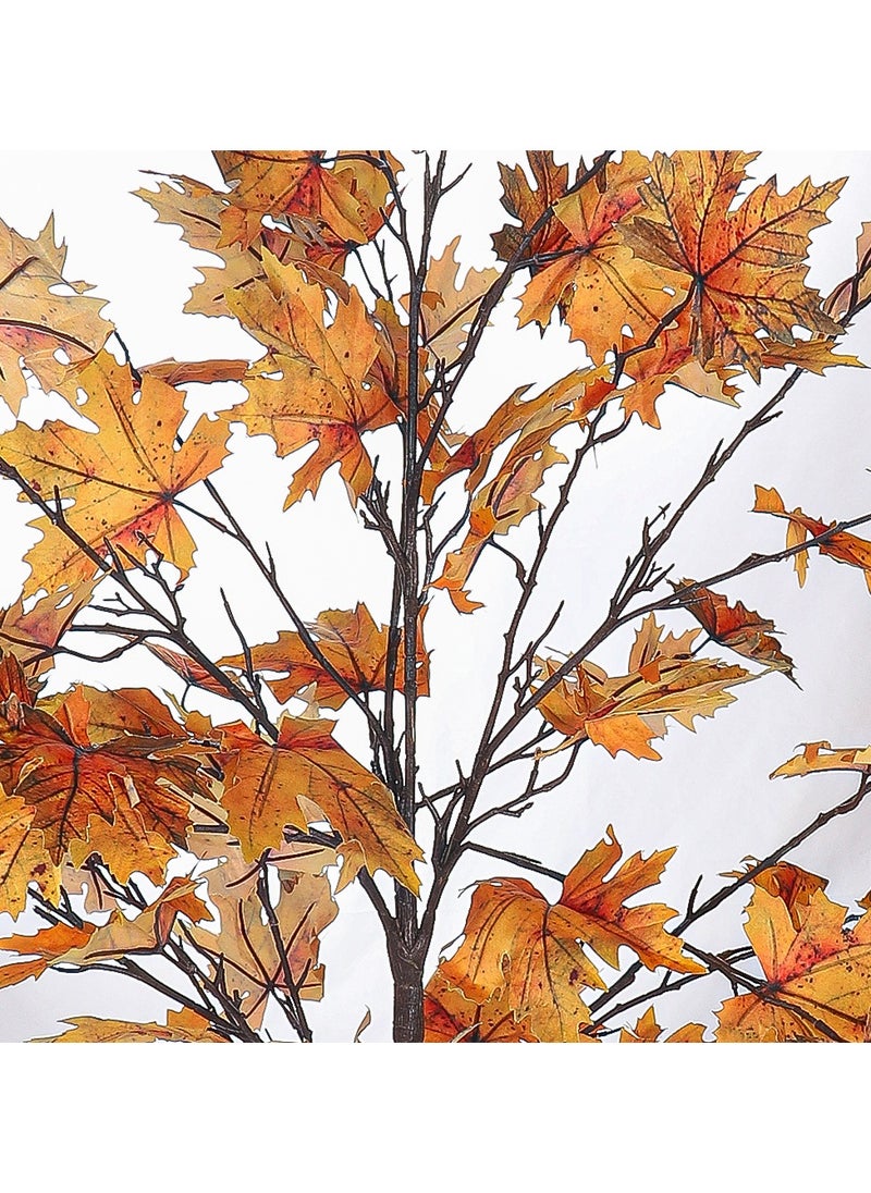 Yatai - YATAI Artificial Maple Leaves Plant 1.5 Meters High Artificial Maple Tree Fake Plant with Plastic Pot for Home Garden Decoration – Fake Tree – Artificial Plants - Image 1