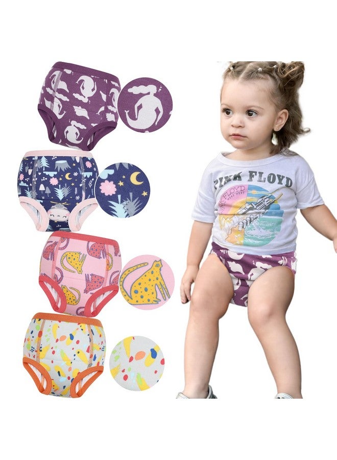 MooMoo Baby Absorbent Training Underwear 4 Packs Toddler Potty Training Pants for Boys and Girls-Cotton 5T - Image 1