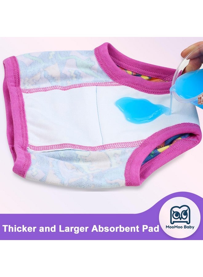 MooMoo Baby Absorbent Training Underwear 4 Packs Toddler Potty Training Pants for Boys and Girls-Cotton 5T - Image 3
